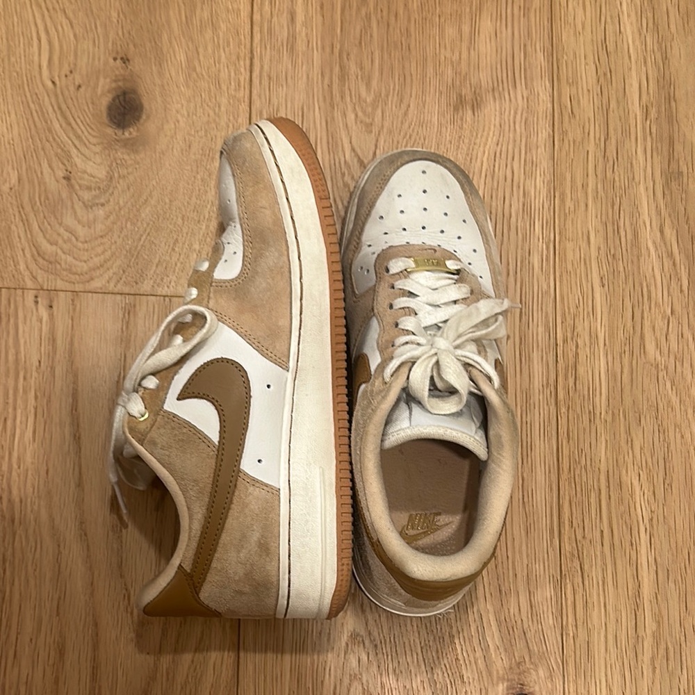 Nike White and Brown Sneakers